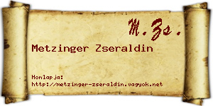 Metzinger Zseraldin névjegykártya
